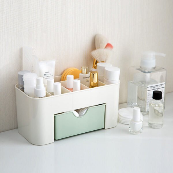 rangement maquillage en plastique poser sale de bain