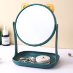 miroir maquillage avec rangement vert