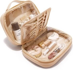 trousse de toilette femme plate grande ouverte