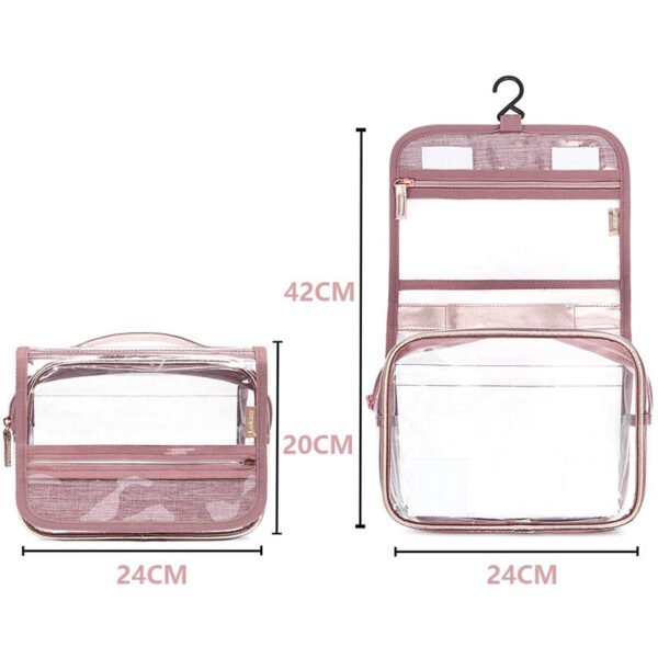 trousse de toilette femme pliable taille et mesure exact